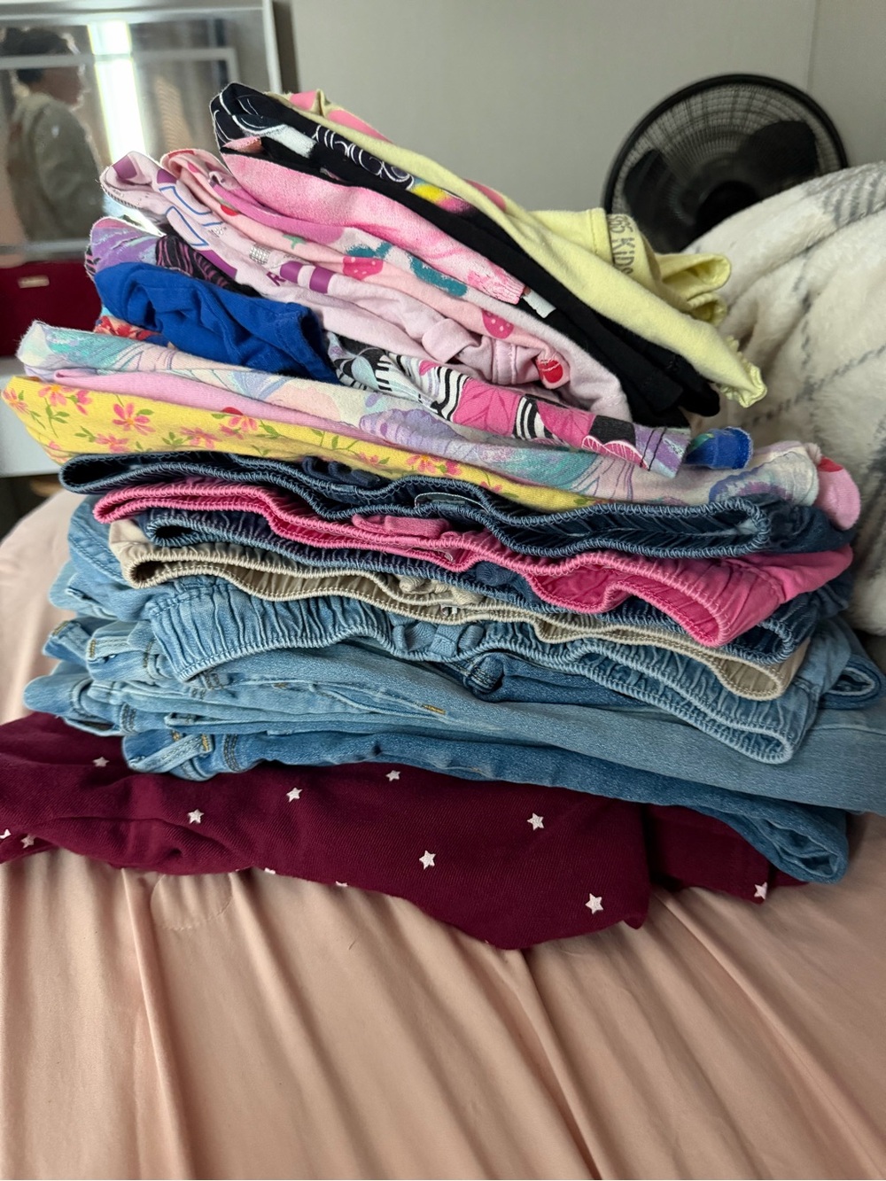 Girls Mixed Clothing Bundle - Denim, Pink & Floral